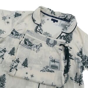 Katie Kime 3XL Womens Pajama Set Christmas Holiday‎ Print Short Sleeve